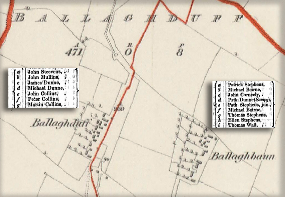 Ballaghduff survey map 1856
