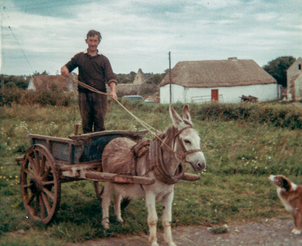 Paddy Kilmartin and donkey cart