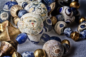 ancient Roman glass beads