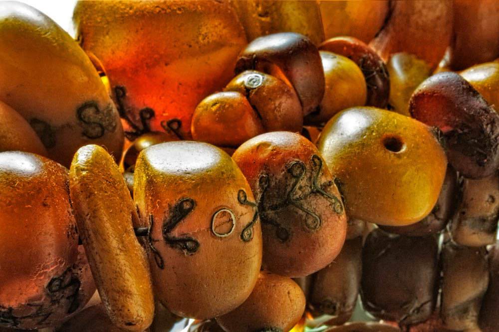 amber beads from Mali, Africa