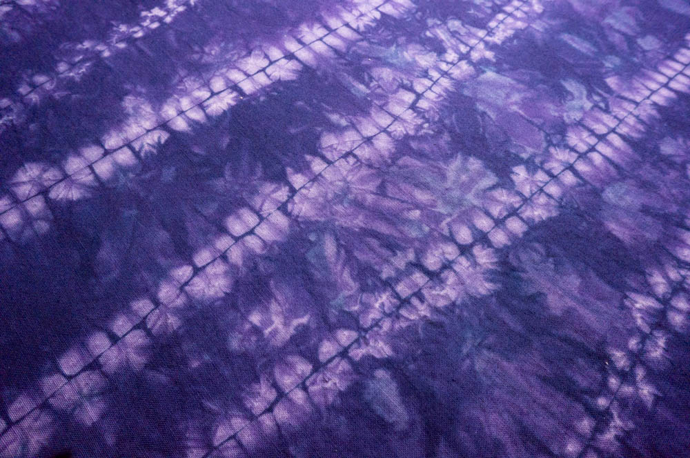Ori-nui shibori -- running stitches made through two layers of pinched-together fabric