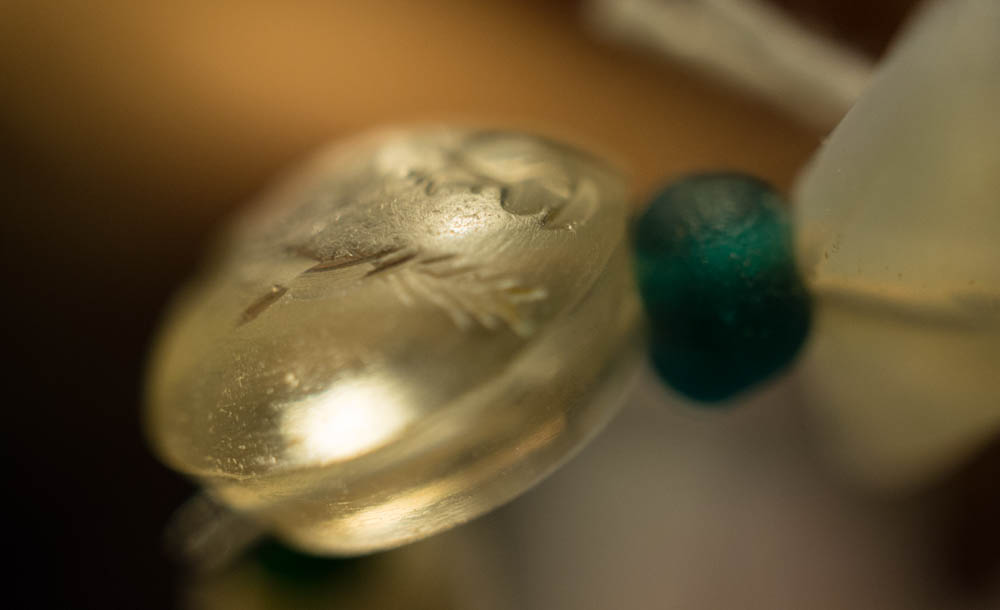 Ancient quartz crystal stone stamp seal
