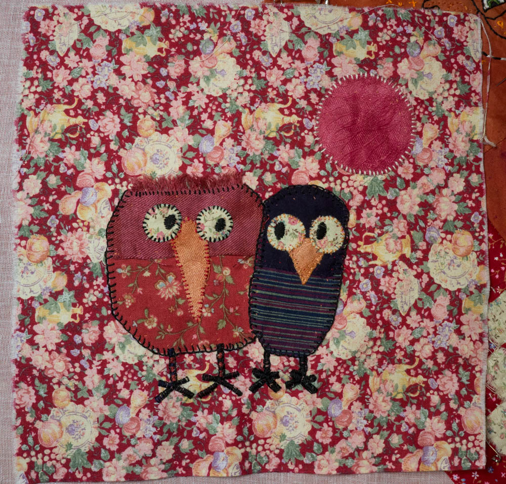 stitching applique embroidery whimsical birds