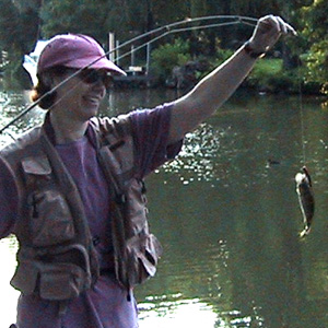 fishing on canal at Perinton Park